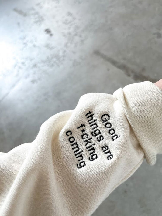 ‘No Promises’ Knit Quarter Zip Cardigan