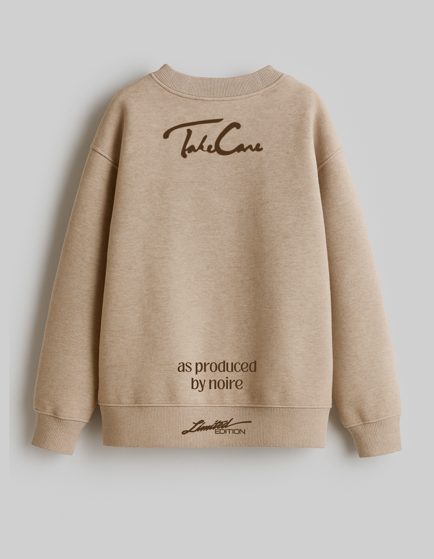 Marl Beige Ribbed Sweatshirt