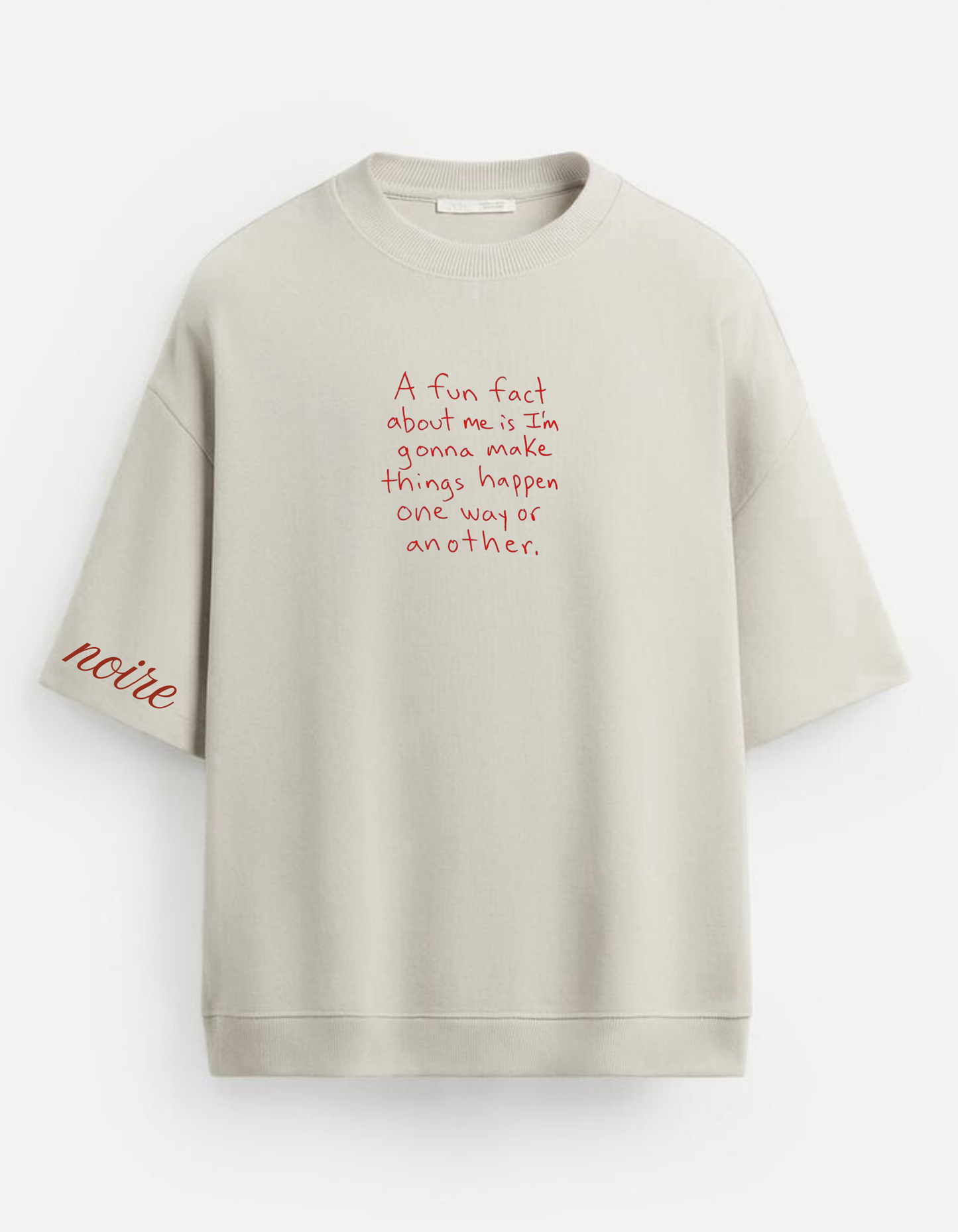 Two Quotes In Red Heavyweight T-Shirt